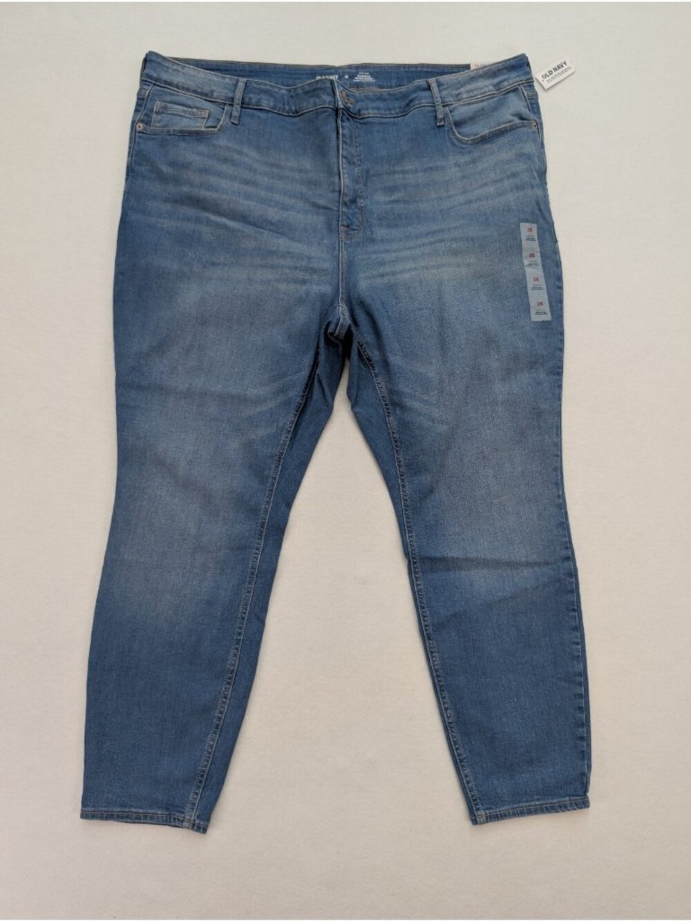 Old Navy Women's Jeans Plus Size 26 Rockstar Super Skinny Light Wash NEW